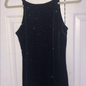 Black body con glittery dress
